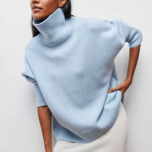 Olive | Knitted Turtleneck Sweater Made with Soft Fabric