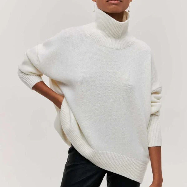 Olive | Knitted Turtleneck Sweater Made with Soft Fabric
