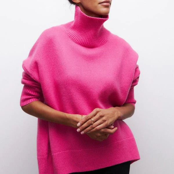 Olive | Knitted Turtleneck Sweater Made with Soft Fabric