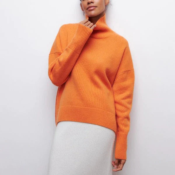 Olive | Knitted Turtleneck Sweater Made with Soft Fabric