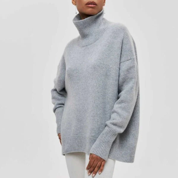 Olive | Knitted Turtleneck Sweater Made with Soft Fabric